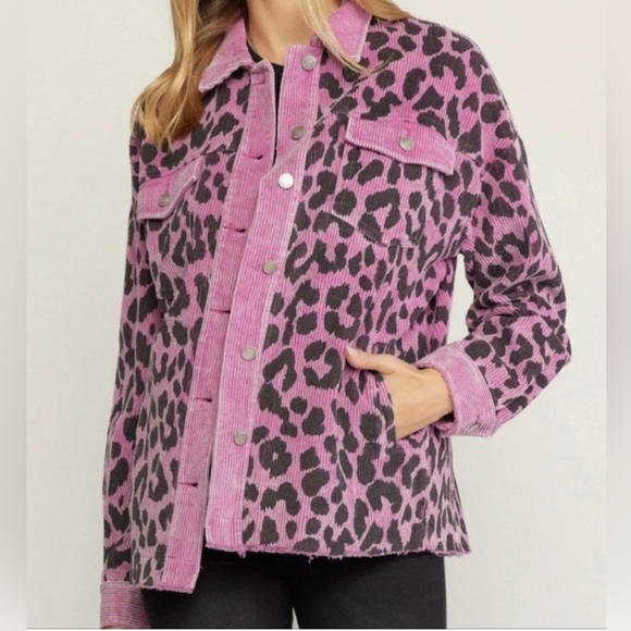 entro Jackets & Blazers - Entro Corduroy Animal Print Jacket Sz M NWOT